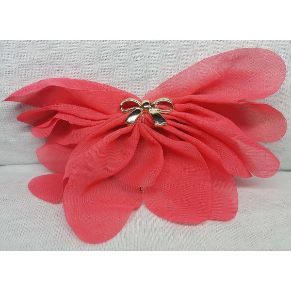 Elastic for hair, flower-shaped, with plastic knot, dark pink color